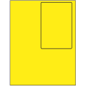4" x 6" Fluorescent Yellow Rectangular Sheet Labels