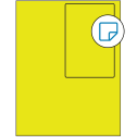 4" x 6" Fluorescent Yellow Rectangular Sheet Labels - Removable Adhesive