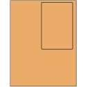 4" x 6" Pastel Orange Rectangular Sheet Labels