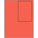 4" x 6" Red Rectangular Sheet Labels