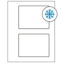 5.5" x 4.125" White Rectangular Sheet Labels - Freezer Grade Adhesive