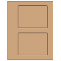 5.5" x 4.125" Brown Kraft Rectangular Sheet Labels