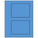 5.5" x 4.125" Fluorescent Blue Rectangular Sheet Labels