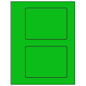 5.5" x 4.125" Fluorescent Green Rectangular Sheet Labels