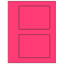 5.5" x 4.125" Fluorescent Pink Rectangular Sheet Labels