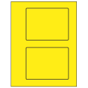 5.5" x 4.125" Fluorescent Yellow Rectangular Sheet Labels