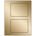 5.5" x 4.125" Gold Foil Rectangular Sheet Labels
