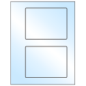 5.5" x 4.125" White Premium High Gloss Rectangular Sheet Labels