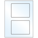 5.5" x 4.125" White Mid Gloss Rectangular Sheet Labels