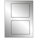 5.5" x 4.125" Silver Foil Rectangular Sheet Labels