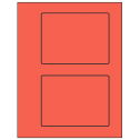 5.5" x 4.125" Red Rectangular Sheet Labels