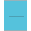 5.5" x 4.125" Turquoise Rectangular Sheet Labels
