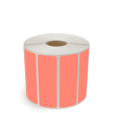 3" x 1" Fluorescent Red - Direct Thermal Labels - 1" Core