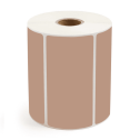 4" x 2" Brown - Direct Thermal Labels - 1" Core