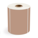 4" x 3" Brown - Thermal Transfer Labels - 1" Core - Removable Adhesive