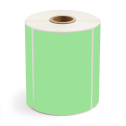 4" x 3" Fluorescent Green - Direct Thermal Labels - 1" Core