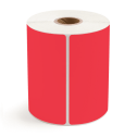 4" x 6" Red - Direct Thermal Labels - 1" Core