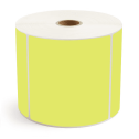 4" x 4" Chartreuse - Thermal Transfer Labels - 1" Core / 5" Outer Diameter - Freezer Grade Adhesive