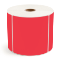 4" x 4" Red - Thermal Transfer Labels - 1" Core / 5" Outer Diameter - Freezer Grade Adhesive