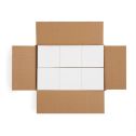 4" x 4" Brown - Direct Thermal Labels - Fanfold - Freezer Grade Adhesive