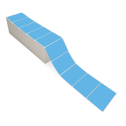 4" x 2.5" Dark Blue - Direct Thermal Labels - Fanfold - Freezer Grade Adhesive