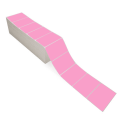 4" x 2.5" Hot Pink - Thermal Transfer Labels - Fanfold - Freezer Grade Adhesive