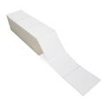 4" x 4" White - Direct Thermal Labels - Fanfold - Removable Adhesive