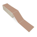 4" x 6" Brown - Direct Thermal Labels - Fanfold - Freezer Grade Adhesive
