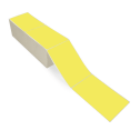 4" x 6" Yellow - Direct Thermal Labels - Fanfold - Acrylic