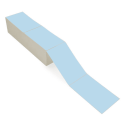 4" x 6.5" Blue - Thermal Transfer Labels - Fanfold - Freezer Grade Adhesive