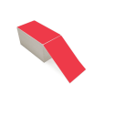 4" x 7" Red - Direct Thermal Labels - Fanfold - Removable Adhesive