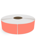 3" x 10" Fluorescent Red - Direct Thermal Labels - 3" Core / 12" Outer Diameter (No Perf) - Removable Adhesive