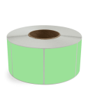 3.5" x 3.5" Fluorescent Green - Thermal Transfer Labels - 3" Core