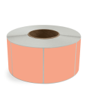 3.5" x 3.5" Fluorescent Orange - Thermal Transfer Labels - 3" Core - Removable Adhesive