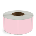 3.5" x 3.5" Pink - Thermal Transfer Labels - 3" Core - Freezer Grade Adhesive