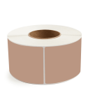 3.5" x 8" Brown - Direct Thermal Labels - 3" Core - Freezer Grade Adhesive