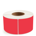 3.5" x 8" Red - Direct Thermal Labels - 3" Core - Removable Adhesive
