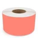 4" x 510' Continuous Feed Fluorescent Red - Direct Thermal Labels - 3" Core - Freezer Grade Adhesive