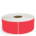 4" x 10" Red - Direct Thermal Labels - 3" Core / 12" Outer Diameter (No Perf) - Freezer Grade Adhesive