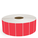 4" x 2" Red - Direct Thermal Labels - 3" Core / 12" Outer Diameter (No Perf) - Removable Adhesive