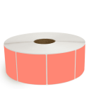 4" x 4" Fluorescent Red - Direct Thermal Labels - 3" Core / 12" Outer Diameter (No Perf) - Freezer Grade Adhesive