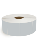 4" x 4" Gray - Thermal Transfer Labels - 3" Core / 12" Outer Diameter (No Perf) - Removable Adhesive