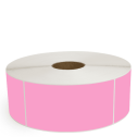 4" x 8" Hot Pink - Thermal Transfer Labels - 3" Core / 12" Outer Diameter (No Perf) - Removable Adhesive