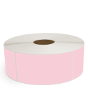 4" x 8" Pink - Thermal Transfer Labels - 3" Core / 12" Outer Diameter (No Perf) - Removable Adhesive