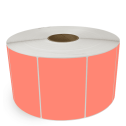 6" x 4" Fluorescent Red - Direct Thermal Labels - 3" Core / 12" Outer Diameter (No Perf) - Freezer Grade Adhesive