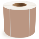 6" x 4" Brown - Thermal Transfer Labels - 3" Core - Removable Adhesive