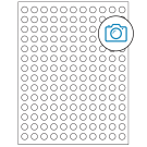 0.5" x 0.5"  Sheet Label