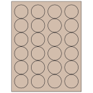 1.666" x 1.666"  Sheet Label