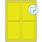 3.5" x 5"  Sheet Label
