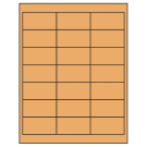 2.66" x 1.375"  Sheet Label